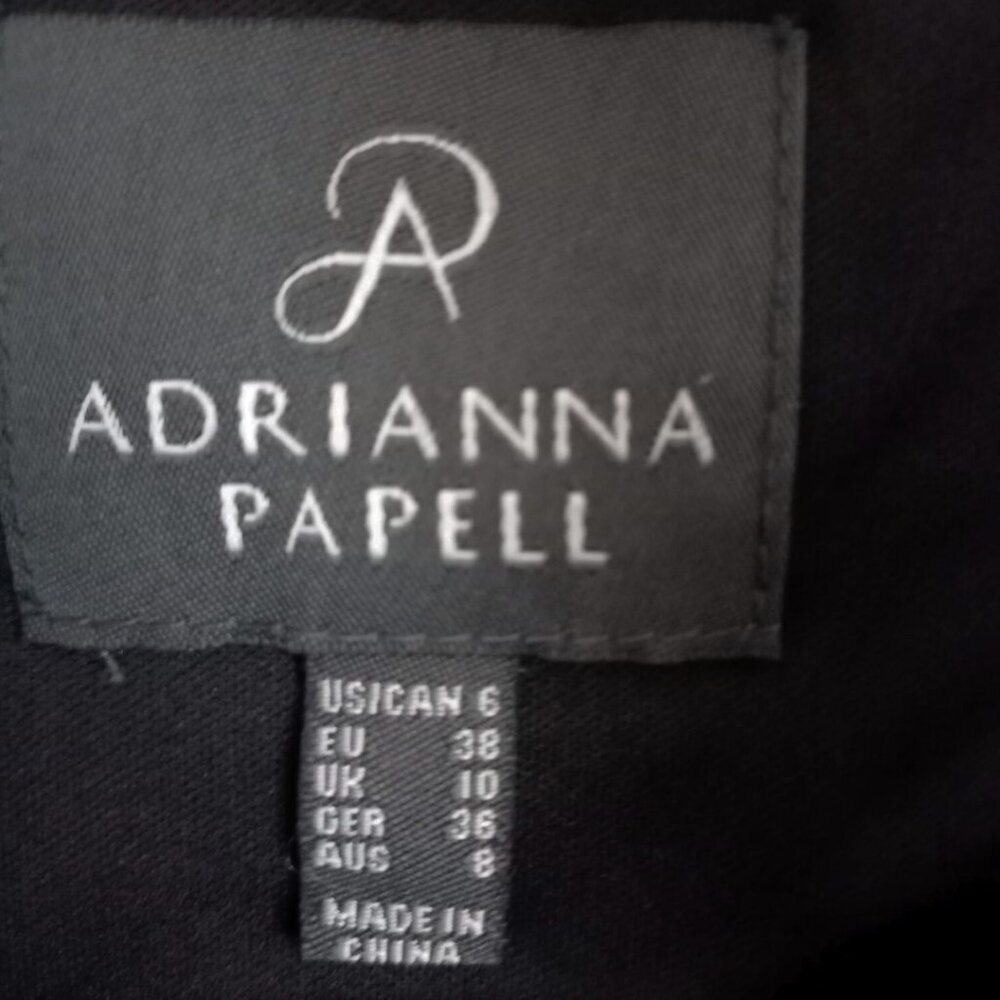 Adrianna Papell Black Sheath Dress Sleeveless Knee Length Elegant Size 6 - Picture 6 of 8